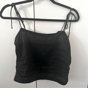 H&M Linen Tie Shoulder Tank